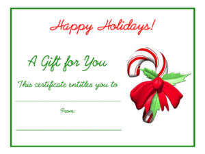 Free Holiday Gift Certificates Templates To Print With Homemade Christmas Gift Certificates Templates