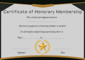 Free Honorary Life Membership Certificate Template Regarding Printable Life Membership Certificate Templates