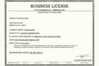 Free License Certificate Template Besttemplatess Business For Best Certificate Of License Template