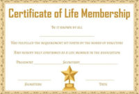 Free Life Membership Certificate Templates | Certificate With Professional New Member Certificate Template