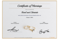 Free Marriage Certificate Template Pdf Templates | Jotform Within Printable Certificate Of Marriage Template