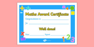 Free! Maths Award Certificate (Teacher Made) Intended For Math Certificate Template