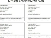 Free Medical Appointment Card Template | Card Template Pertaining To Printable Medical Appointment Card Template Free