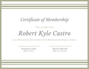 Free Membership Certificates Templates To Customize | Canva With Professional New Member Certificate Template