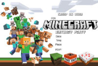 Free Minecraft Birthday Invitation Printable!!!! | Minecraft For Professional Minecraft Birthday Card Template