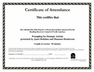 Free Perfect Attendance Certificate Word Template ~ Addictionary In Attendance Certificate Template Word