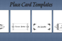 Free Place Card Templates Inside Best Wedding Place Card Template Free Word