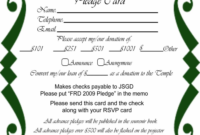Free Pledge Card Template Of Sheets For Fundraising Donation Pertaining To Free Pledge Card Template