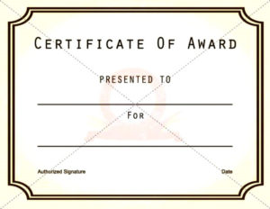 Free Printable Award Certificate Templates Intended For Free Printable Blank Award Certificate Templates