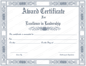 Free Printable Best Leader Award Certificate Template Within 11+ Leadership Award Certificate Template