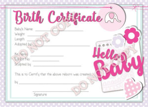 Free Printable Blank Baby Birth Certificates Templates Within Printable Baby Doll Birth Certificate Template