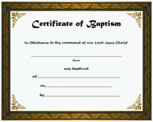 Free Printable Certificate Of Baptism Template Sample Pertaining To Baptism Certificate Template Download