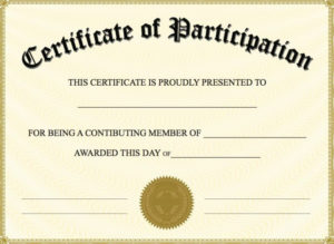 Free Printable Certificate Of Participation | Certificate Of Throughout Quality Free Templates For Certificates Of Participation