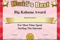 Free Printable Certificates Funny Printable Certificates Pertaining To Best Free Funny Award Certificate Templates For Word
