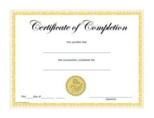 Free Printable Certificates Of Completion. Free Printable Pertaining To 11+ Free Printable Certificate Of Achievement Template