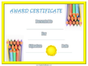 Free Printable Children&amp;#039;S Certificates. Most Of The Kids Intended For Printable Free Kids Certificate Templates