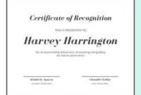 Free, Printable, Customizable Recognition Certificate Within Quality Sample Certificate Of Recognition Template