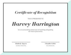Free, Printable, Customizable Recognition Certificate Within Quality Sample Certificate Of Recognition Template