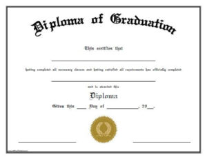 Free Printable Diploma Of Graduation. Free Printable Diploma With Regard To Printable School Certificate Templates Free