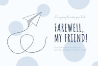 Free, Printable Farewell Card Templates To Personalize Intended For Goodbye Card Template