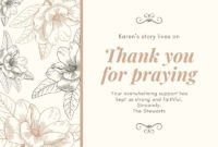 Free, Printable Funeral Thank You Card Templates To Within Sympathy Thank You Card Template