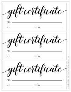 Free Printable Gift Certificate Template | Free Gift In Best Printable Gift Certificates Templates Free