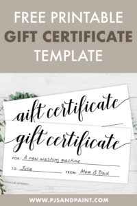 Free Printable Gift Certificate Template Pjs And Paint With Best Printable Gift Certificates Templates Free