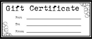 Free Printable Gift Certificates | Gift Certificate Template With Regard To Professional Black And White Gift Certificate Template Free
