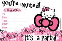 Free Printable Hello Kitty Invitations | Hello Kitty With Regard To Free Hello Kitty Birthday Card Template Free