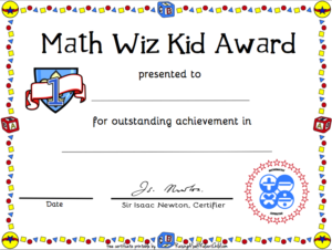 Free Printable Math Certificate Of Achievement | Certificate With Best Math Certificate Template