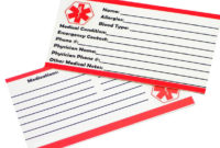 Free Printable Medical Id Wallet Cards | Top Ten Reviews With 11+ Medical Alert Wallet Card Template