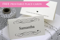 Free Printable Place Cards Little Flamingo Throughout Free Place Card Templates Download