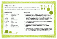 Free Printable Recipe Card Template For Word For 11+ Recipe Card Design Template