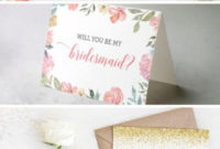 Free Printable Will You Be My Bridesmaid Cards Pjs And Paint For 11+ Will You Be My Bridesmaid Card Template