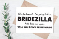 Free Printable Will You Be My Bridesmaid Cards Pjs And Paint Intended For Will You Be My Bridesmaid Card Template