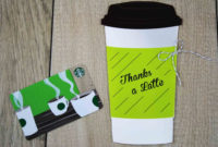 Free Printables} "Thanks A Latte" Cut Out Gift Card Holder | Gcg In 11+ Thanks A Latte Card Template