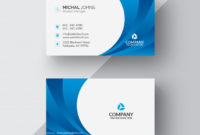 Free Psd | Blue And White Business Card Intended For Visiting Card Templates Psd Free Download