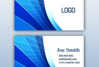 Free Psd | Blue Business Card Design In Free Business Card Templates In Psd Format