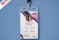 Free Psd : Company Photo Identity Card Psd Template | Id Throughout Professional Id Card Design Template Psd Free Download