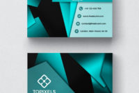 Free Psd | Modern Business Card With 3D Shapes Regarding Free Psd Visiting Card Templates Download