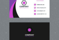 Free Psd | Purple Business Card Template For 11+ Visiting Card Psd Template Free Download