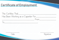 Free Sample Certificate Of Employment Template | Certificate Regarding Sample Certificate Employment Template
