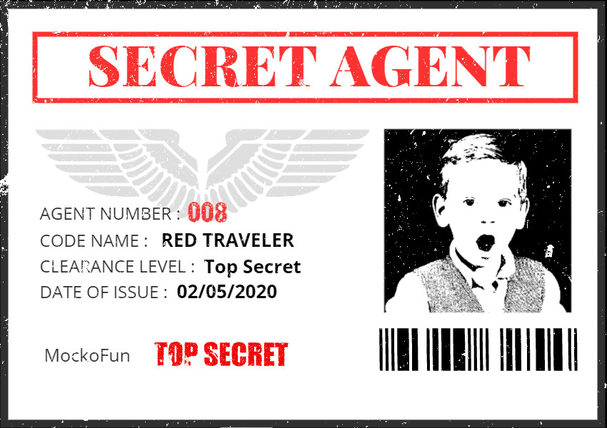 Free) Secret Agent Id Card Mockofun 😎 With Regard To Professional Spy Id Card Template