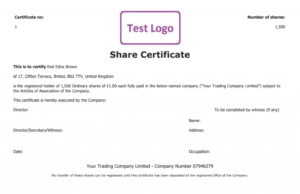 Free Share Certificate Template: Create Perfect Share For Free Share Certificate Template Companies House