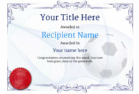 Free Soccer Certificate Templates Add Printable Badges In Best Soccer Certificate Template