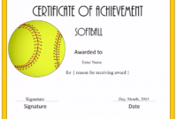 Free Softball Certificate Templates Customize Online For Softball Certificate Templates Free