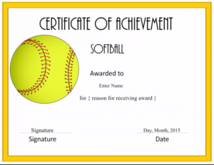 Free Softball Certificate Templates Customize Online For Softball Certificate Templates Free