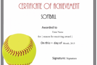 Free Softball Certificate Templates Customize Online Intended For 11+ Softball Certificate Templates