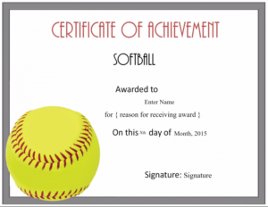 Free Softball Certificate Templates Customize Online With Quality Softball Certificate Templates Free