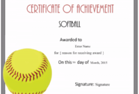 Free Softball Certificate Templates Customize Online Within Softball Award Certificate Template